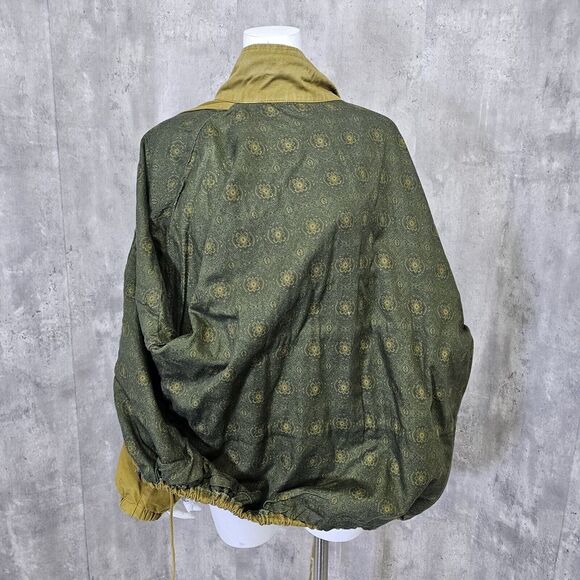 Vintage 90s Abstract Textured Knit Cotton Lined Drawstring Jacket‎ Streetwear - Picture 7 of 8